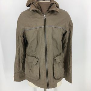 Lululemon M/L Rain Jacket Hooded Tan